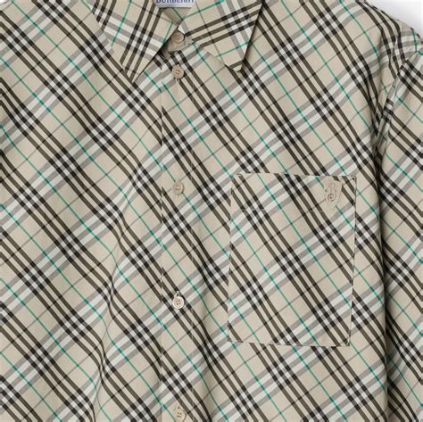 burberry nuova camicia bottoni colorati|Camicia in cotone Check (Husk) .